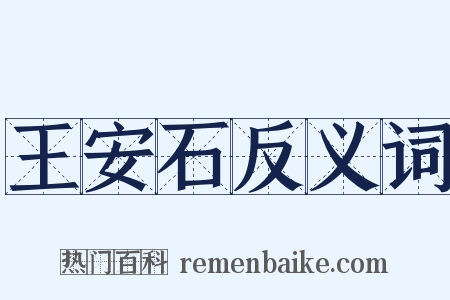王安石反义词是什么意思的图片